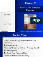 Short-Term Financial Planning: Fundamentals of Corporate Finance
