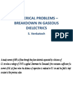 Numerical Problems - Breakdown in Gaseous Dielectrics: S. Venkatesh