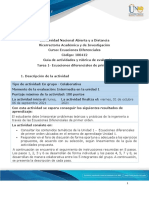 Guía de Actividades y Rúbrica de Evaluación-Unidad 1-Tarea 1-Ecuaciones Diferenciales de Primer Orden