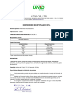 Potasa Caustica Escamas - Ficha Tecnica - OCI - Español