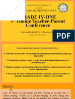 M.S. Garcia Elementary School: Grade Iv-One 1 Online Teacher-Parent Conference