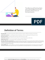 The Influence of Parenting Styles and Cultural Differences On The Academic Performance of Nursing Students