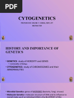 Cytogenetics: Prepared By: Arlene T. Conag, RMT, LPT Instructor