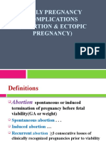 Early Pregnancy Complications (Abortion & Ectopic Pregnancy)