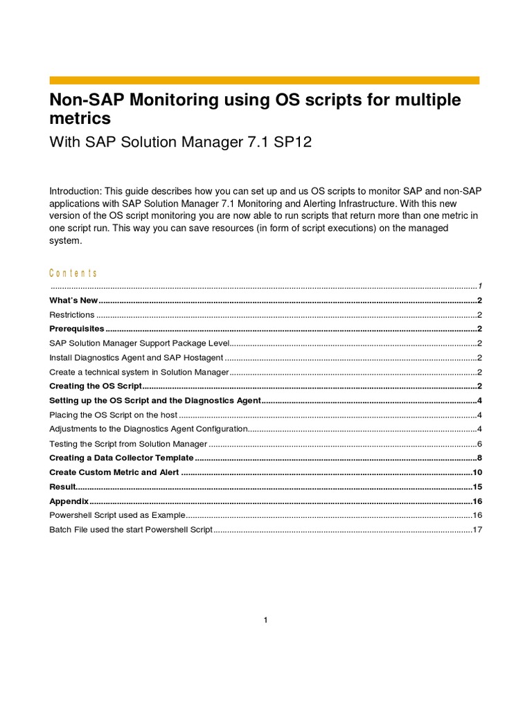 Non-SAP Monitoring with OS Scripts | PDF | Command Line Interface ...