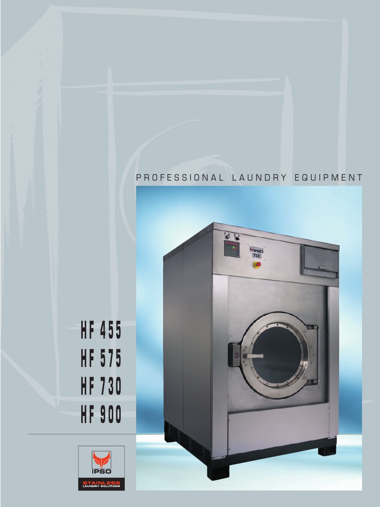 TECHNICAL SPECIFICATIONS HF 455575730900 Professional Laundry