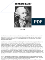 Leonhard Euler - The Great Mathematician