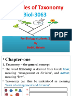 Principles of Taxonomy: Biol-3063