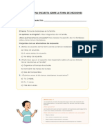 Aplicamos Una Encuesta Sobre La Toma de Decisiones