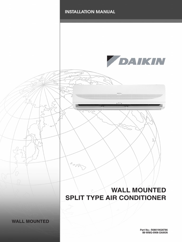 Daikin Split AC Installation Guide | PDF | Pipe (Fluid Conveyance ...