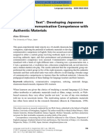 "I Prefer Not Text": Developing Japanese Learners' Communicative Competence With Authentic Materials
