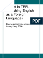 Expert in TEFL Course Programme