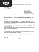 Lettera Di Presentazione in Risposta Ad Un Annuncio