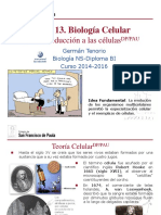 GTP T13.biología Celular 1 Parte Introducción A Las Células 2014-16