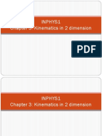 INPHYS1 Chapter 3 - Kinematics 2D