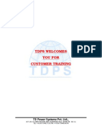 Tdps Welcomes You For Customer Training: TD Power Systems Pvt. LTD.