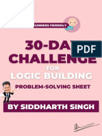 BEGINNERS FRIENDLY PROBLEM-SOLVING SHEET BY SIDDHARTH SINGH