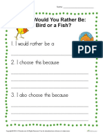 Would You Rather Be A Bird or A Fish
