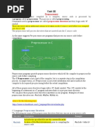 Unit III - Preprocessor & Files