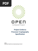 Project Cerberus Processor Cryptography Specification