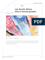 Markets See South Africa Cutting Rates To Boost Growth: Reuters
