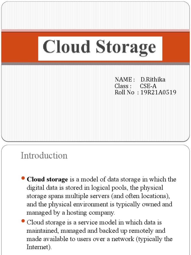Cloud Storage | PDF | Cloud Computing | Computer Data Storage