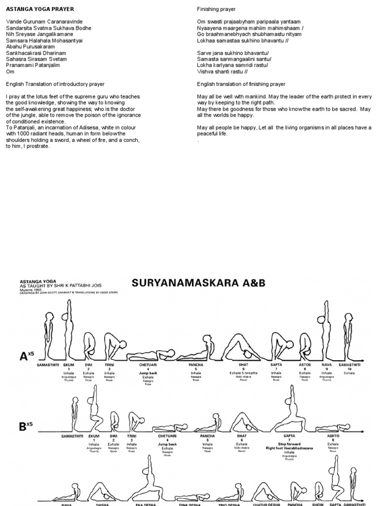 Ashtanga Yoga Introductory Prayer | PDF | Foreign Language Studies ...