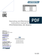 Operating and Maintenance Instruction Manual For Professional Ed