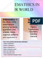 Mathemathics in Our World: Mathematics-Is