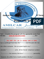 Diagnostic Test 8th Form Task 1 & 2 Me