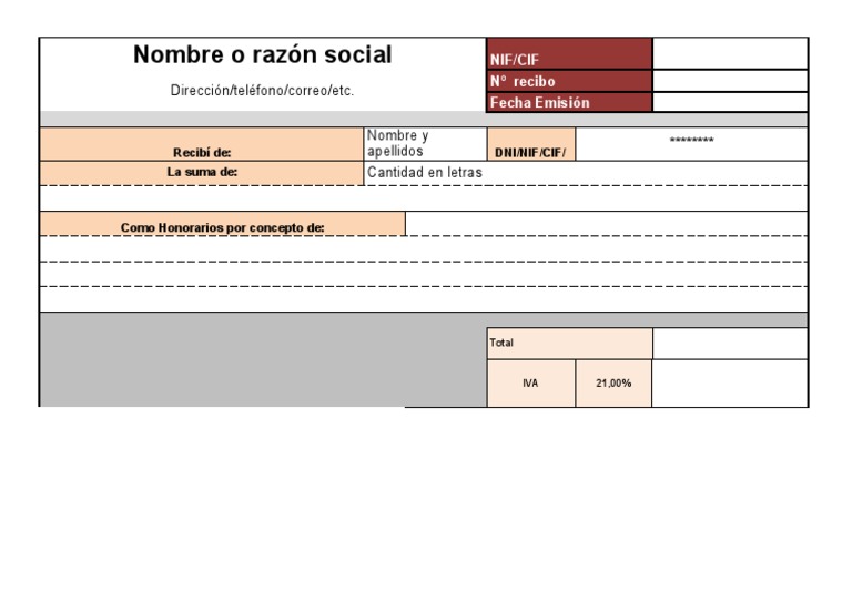 Modelo de Recibo-De-pago Simple | PDF