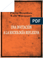 Bordieu Pierre y Wacquant Loic - Una Invitación a La Sociología Reflexiva