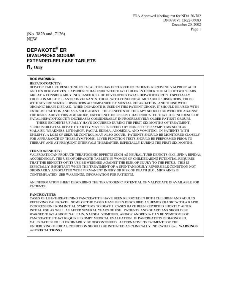 DEPAKOTE DOSAGE GUIDE visual data 2