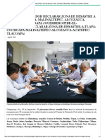 30:09:2019 Pide El Gobernador Declarar Zona de Desastre A Tlapa, Cochoapa, Malinaltepec, Alcozauca, Acatepec, Tlacoapa