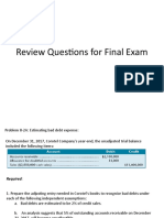 Review Questions For Final Exam ACC210