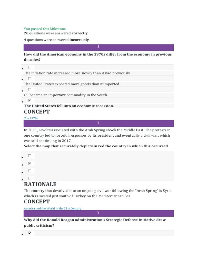 US History II Unit 4 Practice Exam 4 PDF | PDF | The United States