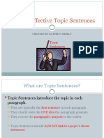 Writing Effective Topic Sentences