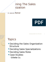 Designing The Sales Organization: A Satish Kumar