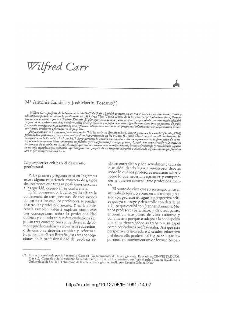 Wilfred Carr PDF