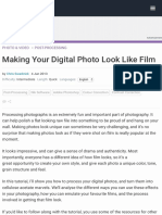 Making Your Digital Photo Look Like Film