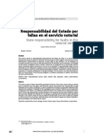 La Responsabilidad Del Estado Por Falla en El Servicio Notarial