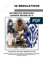 Training Regulations: Automotive Servicing (Chassis Repair) NC Ii