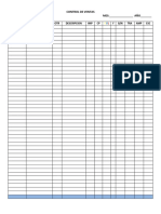 Formulario Control de Ventas