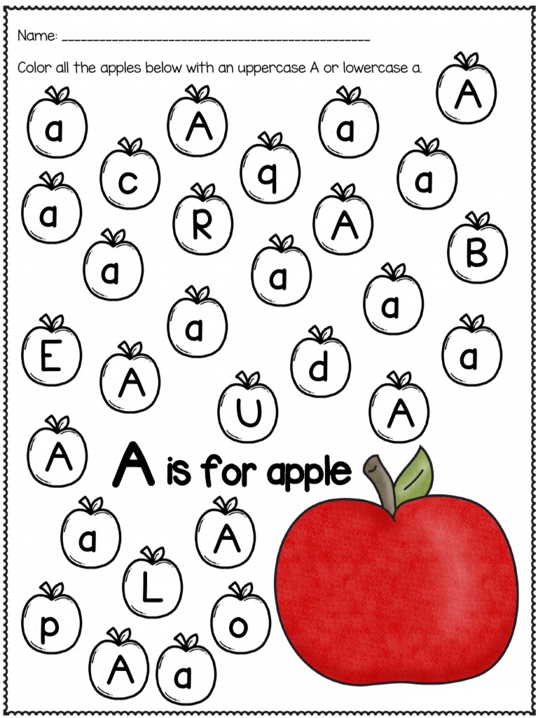 Alphabet Letter Search Worksheet | PDF | Letter Case