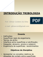 Aula 1,2 - Introducao Tribologia