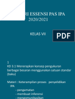 MATERI IPA ESSENSI PAS KELAS VII