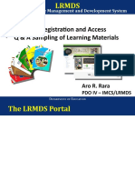 LRMDS Registration and Access