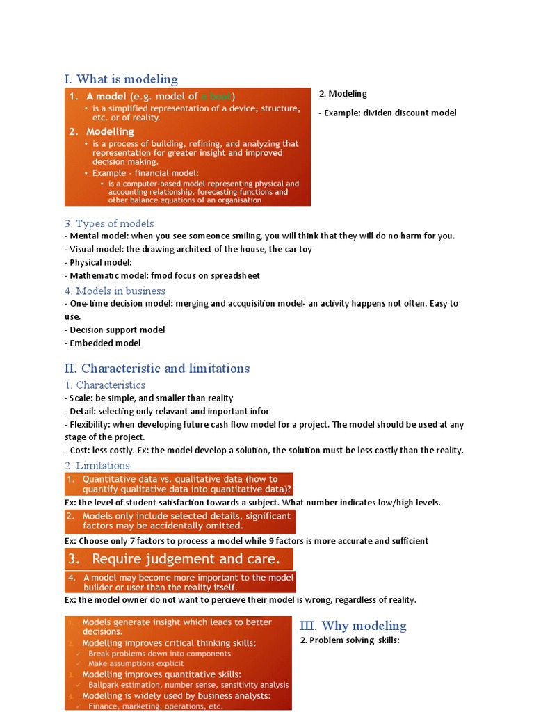 I. What Is Modeling 3. Types of Models PDF