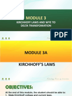 Module 3 Kirchhoff's Laws and Wye - Delta Transformations