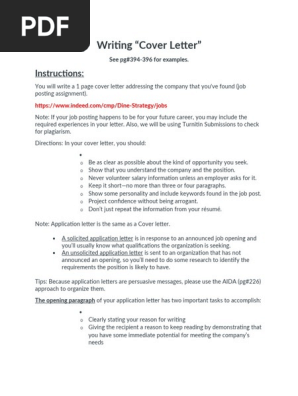 Cover Letter